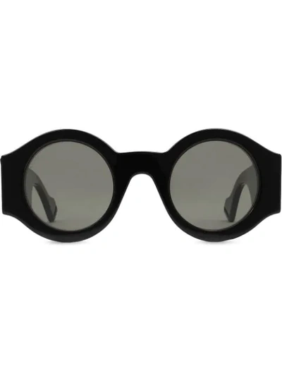 Shop Gucci Round Sunglasses In Black