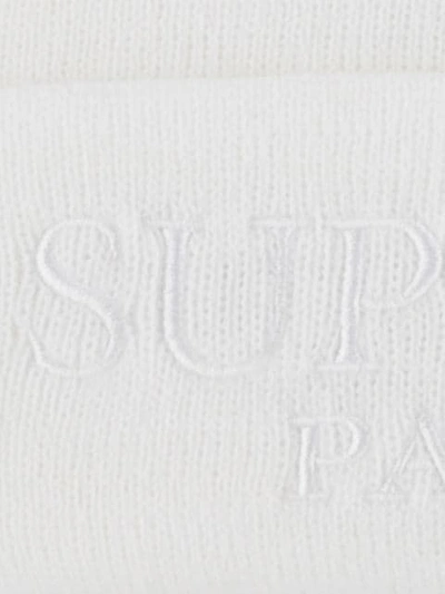 Shop Supreme Tonal Logo Beanie Hat In White