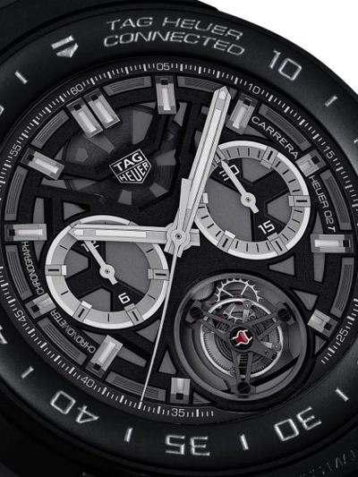 Shop Tag Heuer Connected Modular Watch 45mm In Black