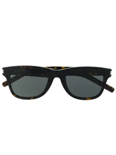Shop Saint Laurent Sl 51 Square Sunglasses In Black