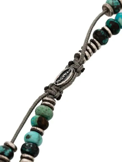 Shop M. Cohen Templar Beaded Bracelet In Green