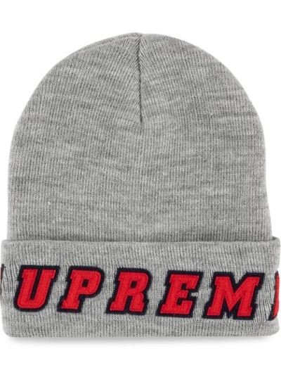 Supreme felt cheap logo beanie