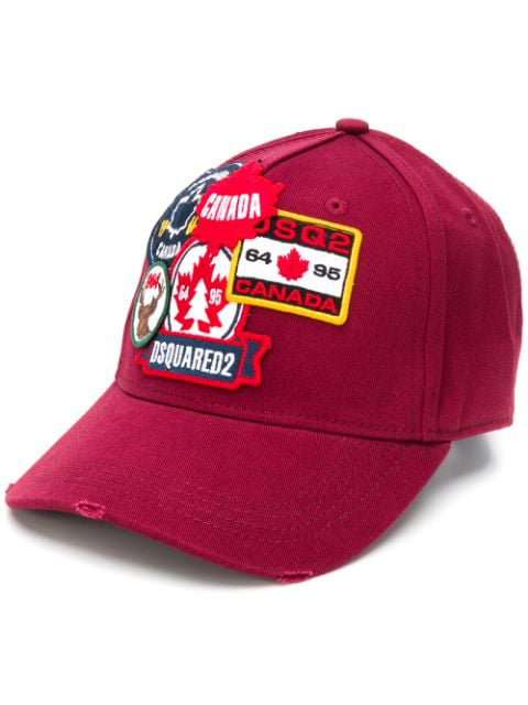 dsquared2 logo patch baseball cap