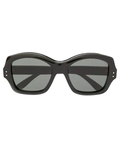 Shop Gucci Oversized Frame Sunglasses In Black