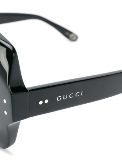 Shop Gucci Oversized Frame Sunglasses In Black