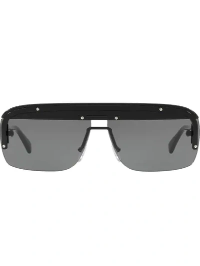 Shop Prada Square Shaped Sunglasses In Schwarz