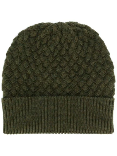 Shop Bottega Veneta Tricot Little Banjo Beanie In Green