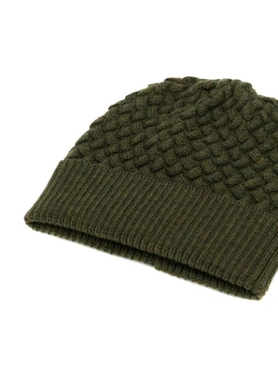 BOTTEGA VENETA TRICOT LITTLE BANJO BEANIE - 绿色