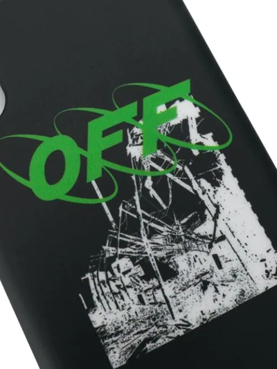 OFF-WHITE IPHONE X GRAPHIC PRINT CASE - 黑色