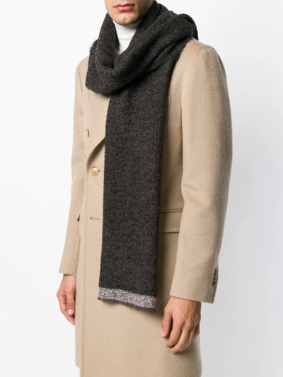 Shop Destin Bord Knitted Scarf - Brown