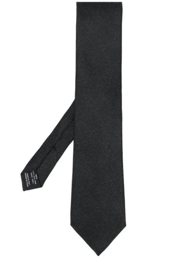 Shop Tom Ford Silk Pointed Tip Tie In Black
