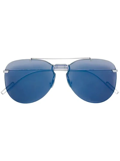Shop Dior Eyewear Klassische Pilotenbrille - Metallisch In Metallic