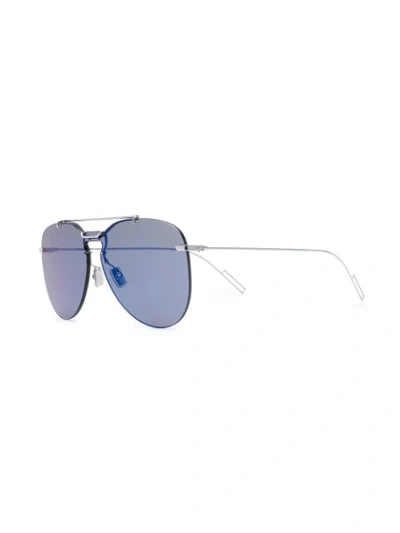 Shop Dior Eyewear Klassische Pilotenbrille - Metallisch In Metallic