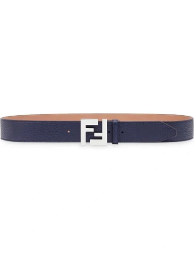 Shop Fendi Belt With Logo In Blue