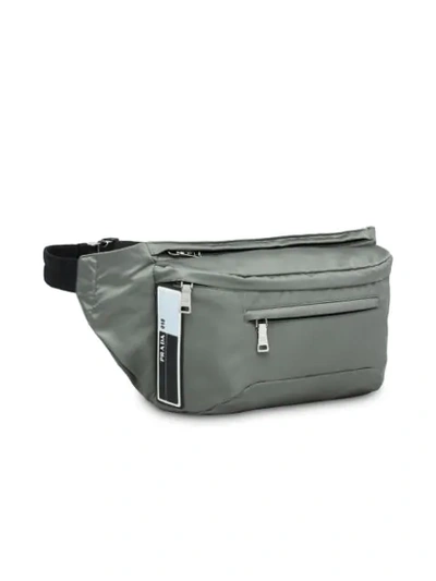 Shop Prada Trio Compartment Belt Bag - Grey