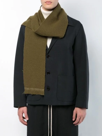 Shop Rick Owens Double Scarf - Green