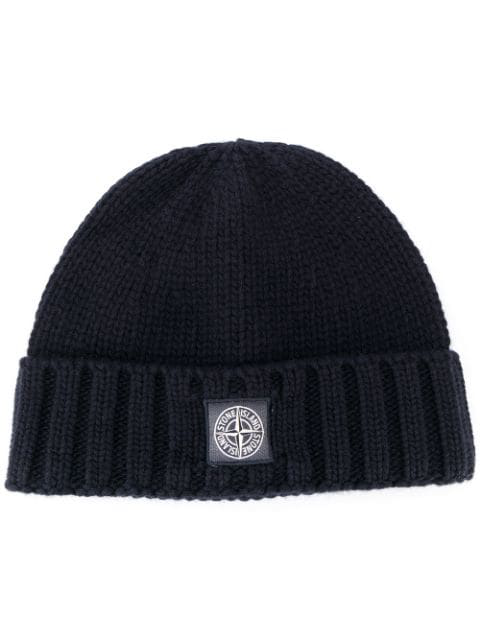 stone island beanie blue