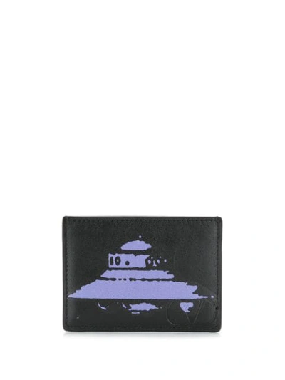Shop Valentino X Undercover Ufo Cardholder In Black