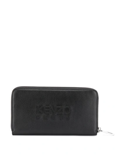 Shop Kenzo Kampus Tiger Wallet In Black