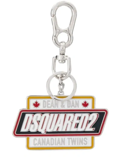 Shop Dsquared2 'canadian Twins' Schlüsselanhänger In Silver