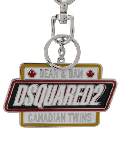 Shop Dsquared2 'canadian Twins' Schlüsselanhänger In Silver