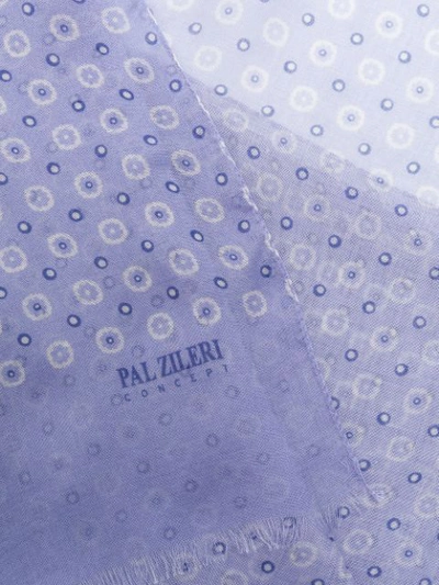 Shop Pal Zileri Floral Print Scarf - Blue