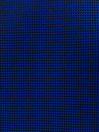 Shop Ermenegildo Zegna Micro Texture Tie In Blue