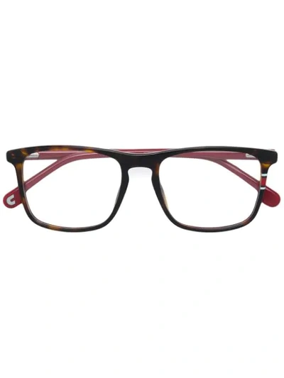 Shop Carrera Rectangular Shaped Glasses - Red