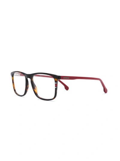 Shop Carrera Rectangular Shaped Glasses - Red