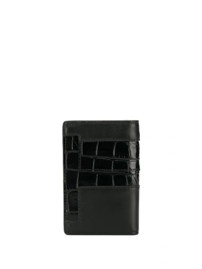 Shop Tod's Tripla T Card Holder In Black