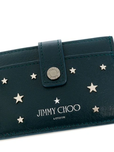Shop Jimmy Choo Izumi Card And Key Holder In 蓝色