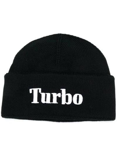 Shop Msgm Turbo Beanie In Black
