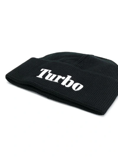 Shop Msgm Turbo Beanie In Black