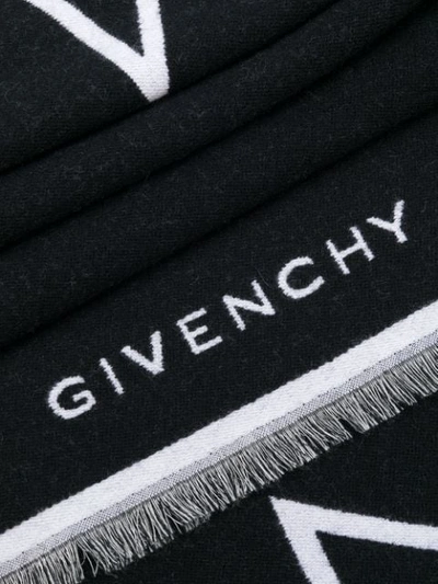 Shop Givenchy Lightning Bolt Logo Scarf In Black