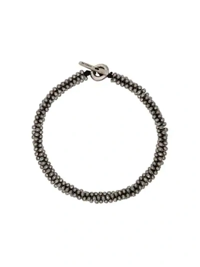 Shop M Cohen Jack Bead Bracelet In Metallic