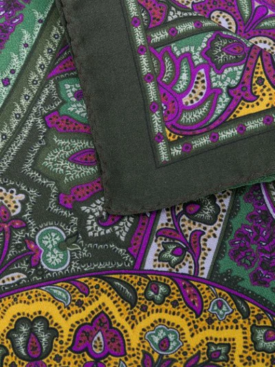 Shop Etro Paisley Print Scarf In Green