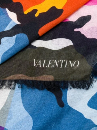 Shop Valentino Garavani Camouflage Scarf - Multicolour