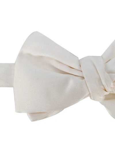 Shop Givenchy Silk Bow Tie In White