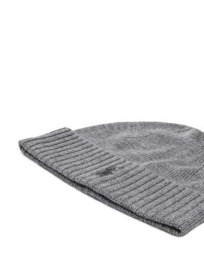 Shop Ralph Lauren Logo Embroidered Hat In Grey