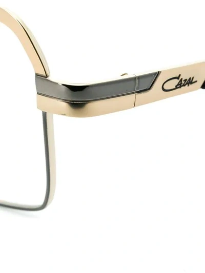 Shop Cazal Metallic Frame Glasses In Silver