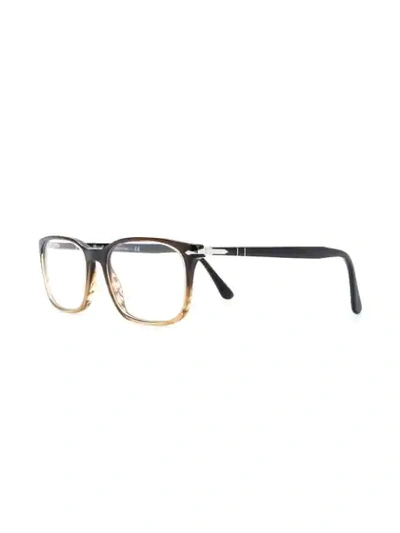 Persol Rectangular Shaped Glasses In Black