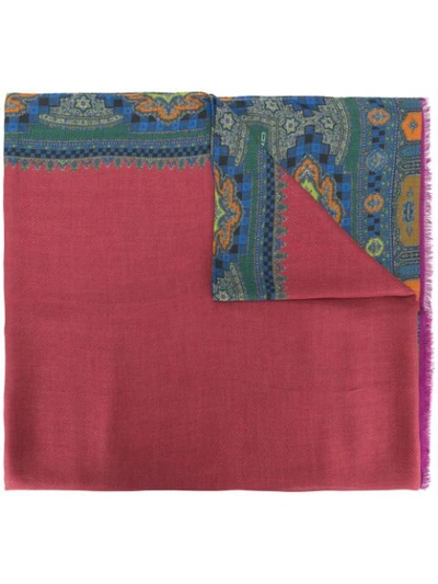 Shop Etro Patterned Scarf In Multicolour