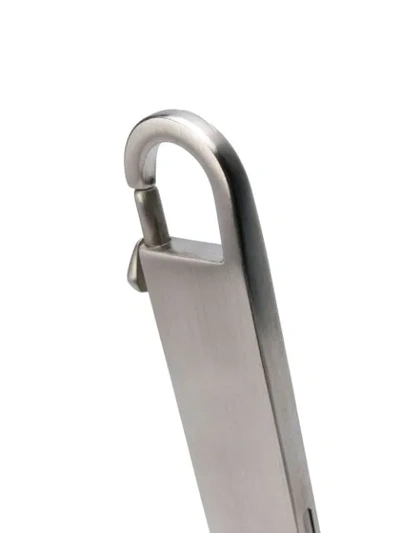 Shop Rick Owens Brass Keychain In Silver