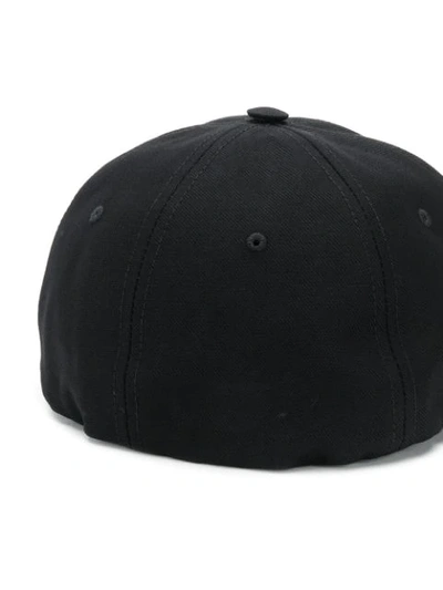 Shop Raf Simons Illusion Embroidery Baseball Cap In Black