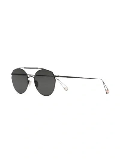 Shop Ahlem Black Place Carree Sunglasses