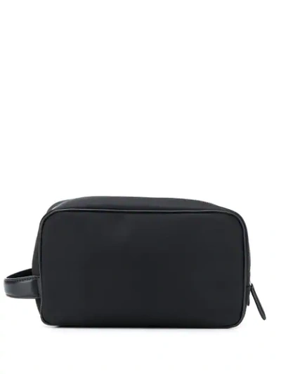 Shop Mulberry Logo Patch Wash Bag In Black