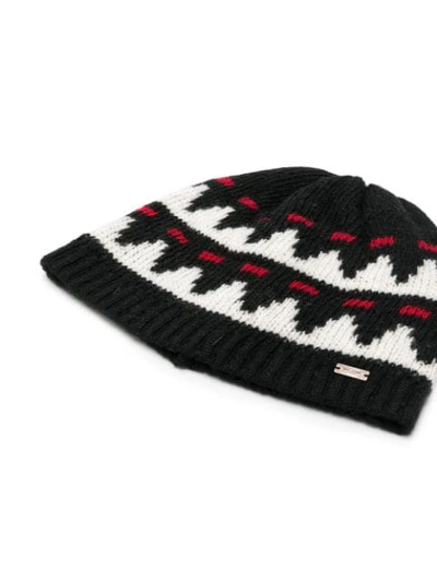 Shop Saint Laurent Knitted Beanie In Black