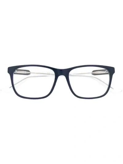 GUCCI EYEWEAR RECTANGULAR FRAME GLASSES - 蓝色