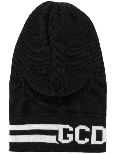 Shop Gcds Knitted Logo Hat In Black