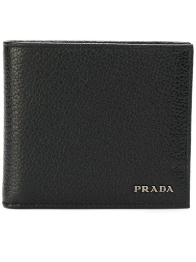 Shop Prada Classic Wallet In Black